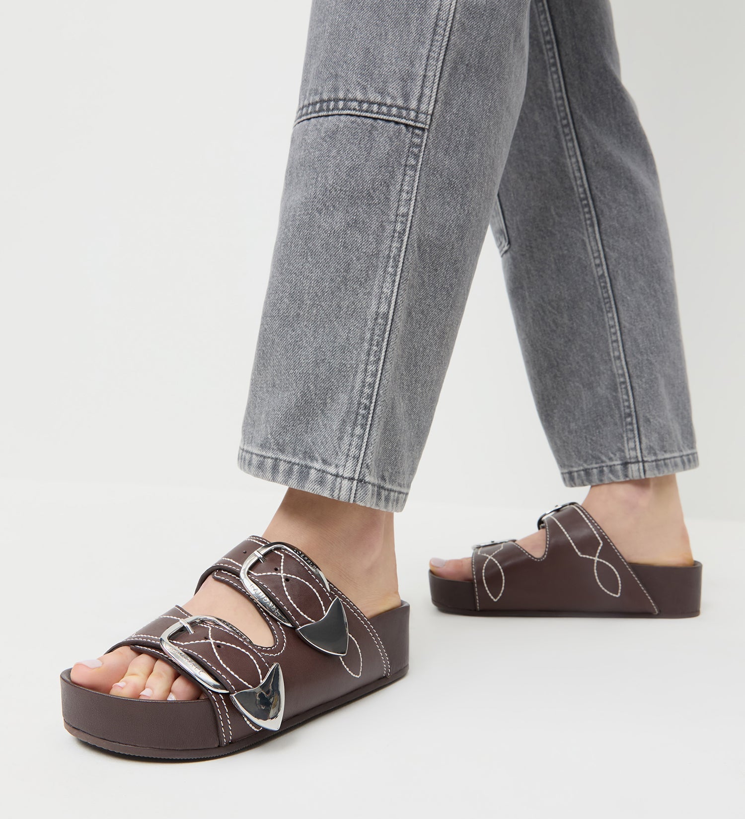 Loeffler Randall - Nico Espresso Two - Band Sandal