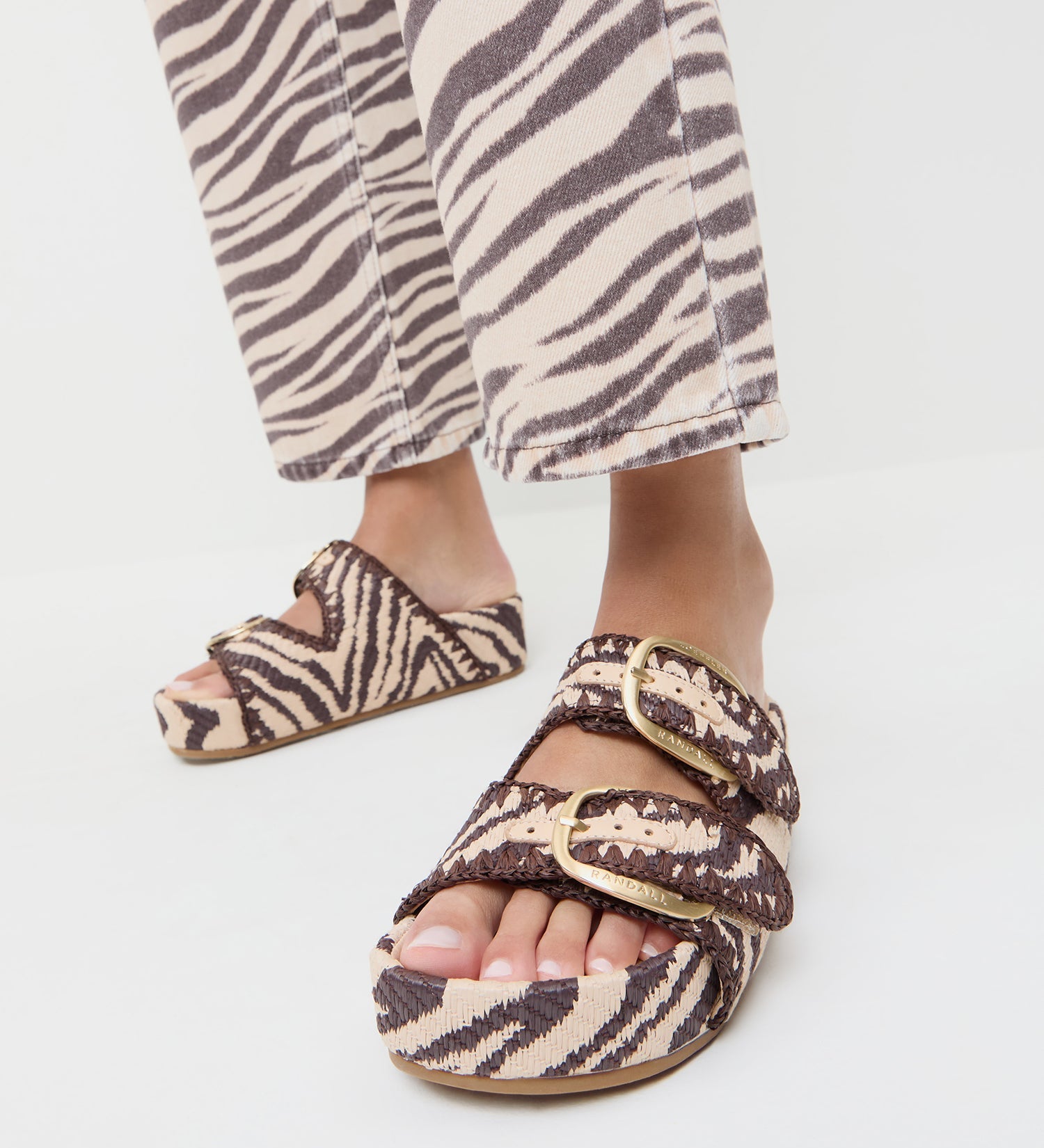 Loeffler Randall - Nico Zebra Two - Band Sandal