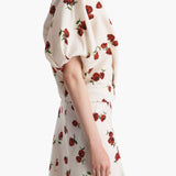 Khaite - Niles Top in Cream with Raspberry Print
