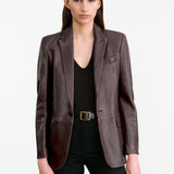 Nili Lotan - BELMONDE LEATHER TAILORED JACKET