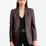 Nili Lotan - BELMONDE LEATHER TAILORED JACKET