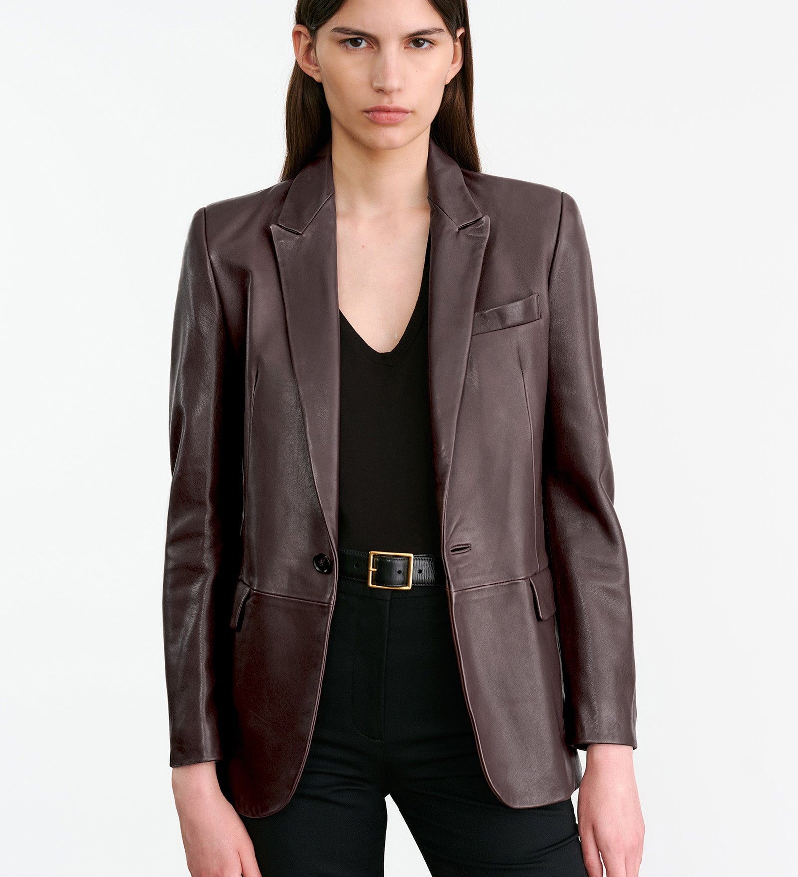 Nili Lotan - BELMONDE LEATHER TAILORED JACKET