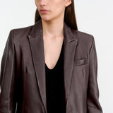 Nili Lotan - BELMONDE LEATHER TAILORED JACKET