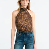 Nili Lotan - ALLA SILK HALTERNECK TOP