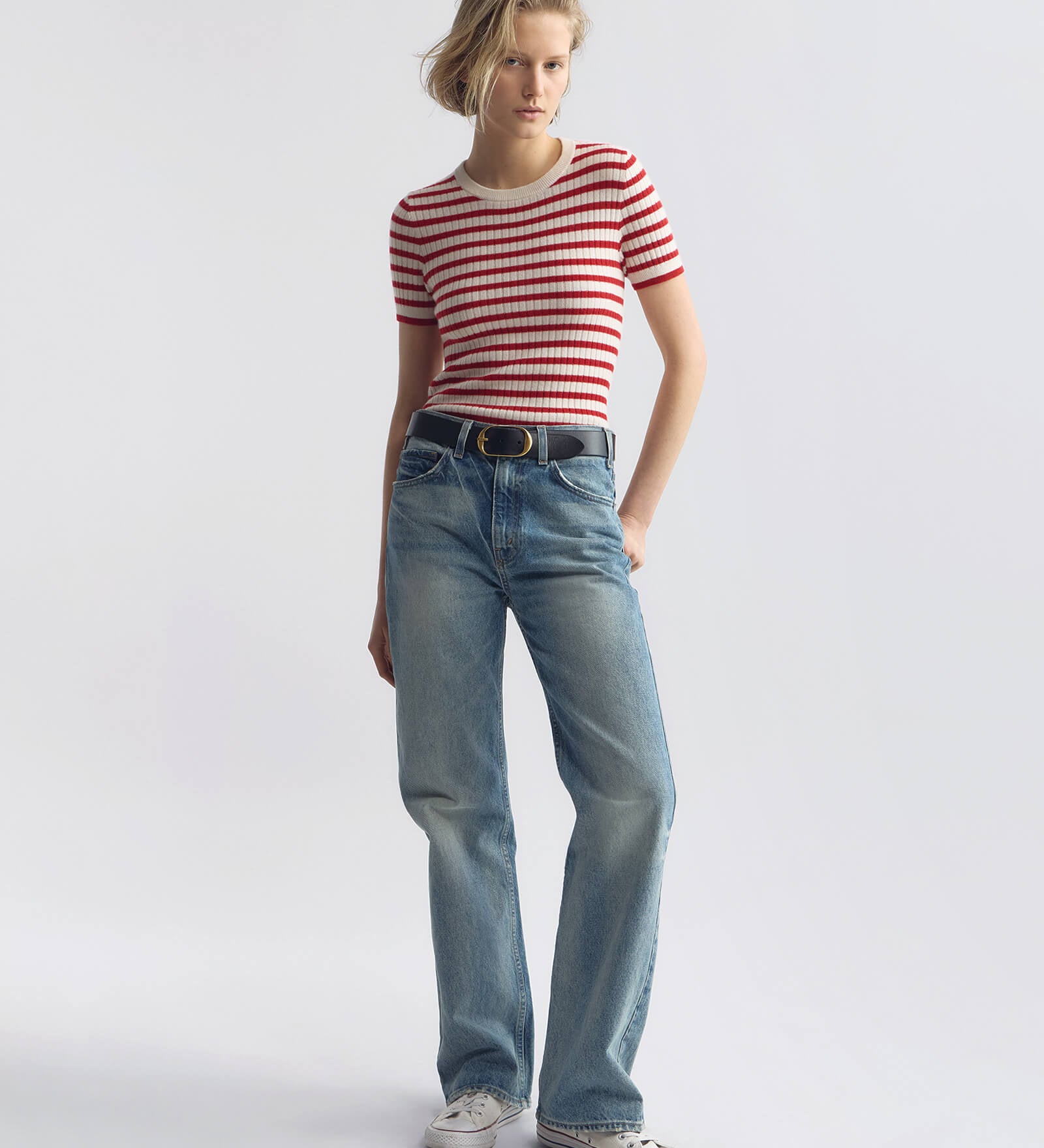 Nili Lotan - ALITA STRIPE CASHMERE SWEATER