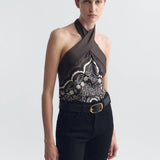 Nili Lotan - SOLAL SILK HALTERNECK TOP
