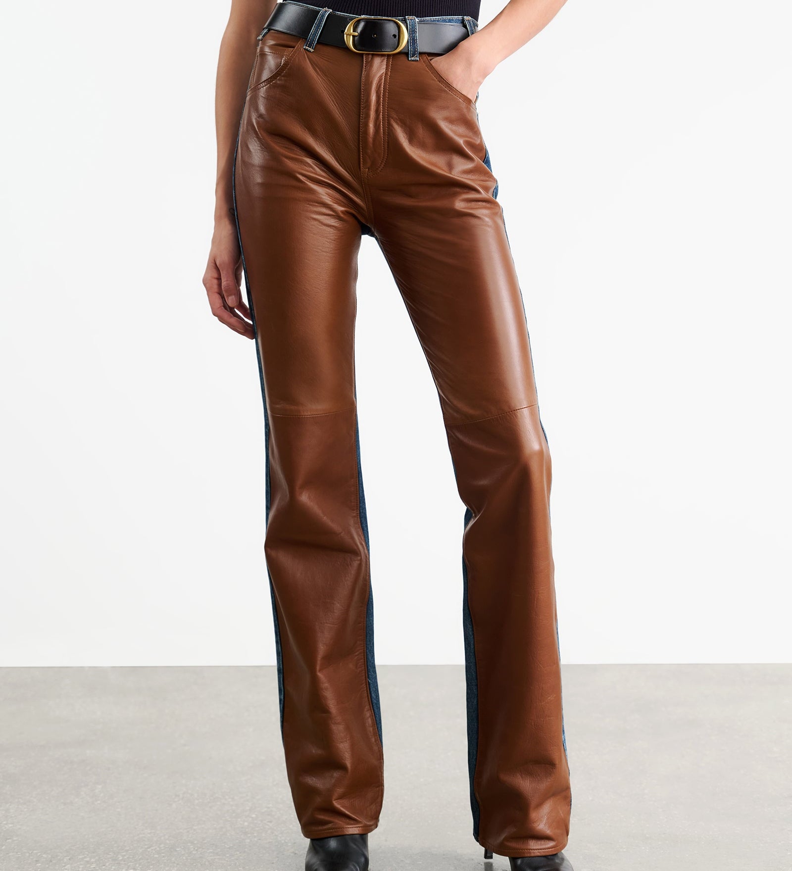 Nili Lotan - JOAN LEATHER COMBO JEAN