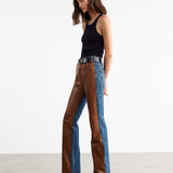 Nili Lotan - JOAN LEATHER COMBO JEAN