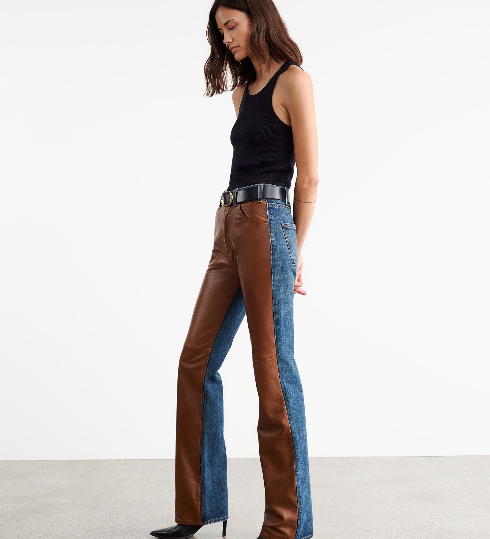 Nili Lotan - JOAN LEATHER COMBO JEAN