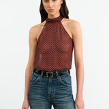 Nili Lotan - ALLA SILK HALTERNECK TOP
