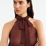 Nili Lotan - ALLA SILK HALTERNECK TOP