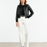 Nili Lotan - REDLEY LEATHER BOMBER JACKET