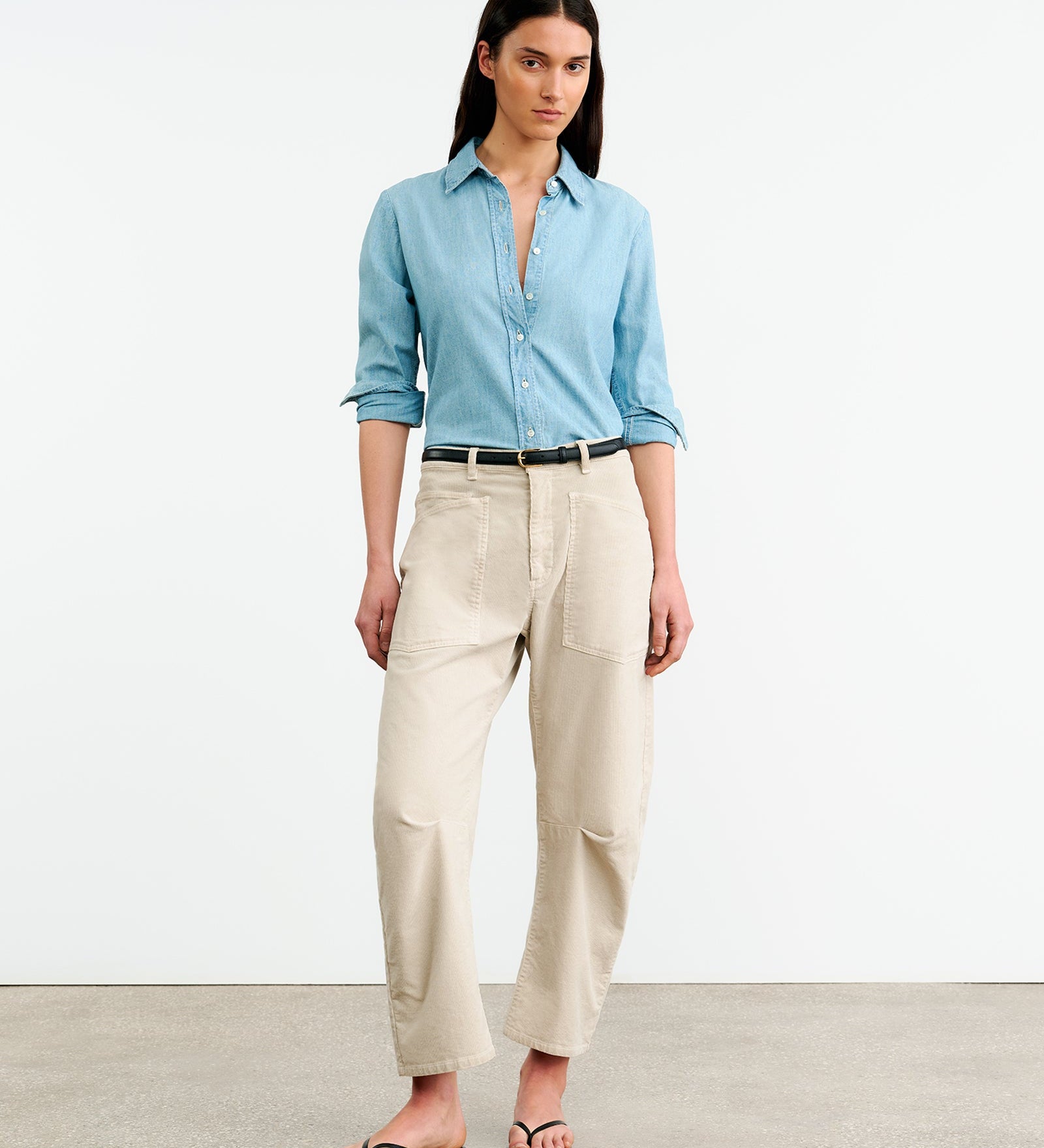 Nili Lotan - SHON CORDUROY PANT (Gesso)