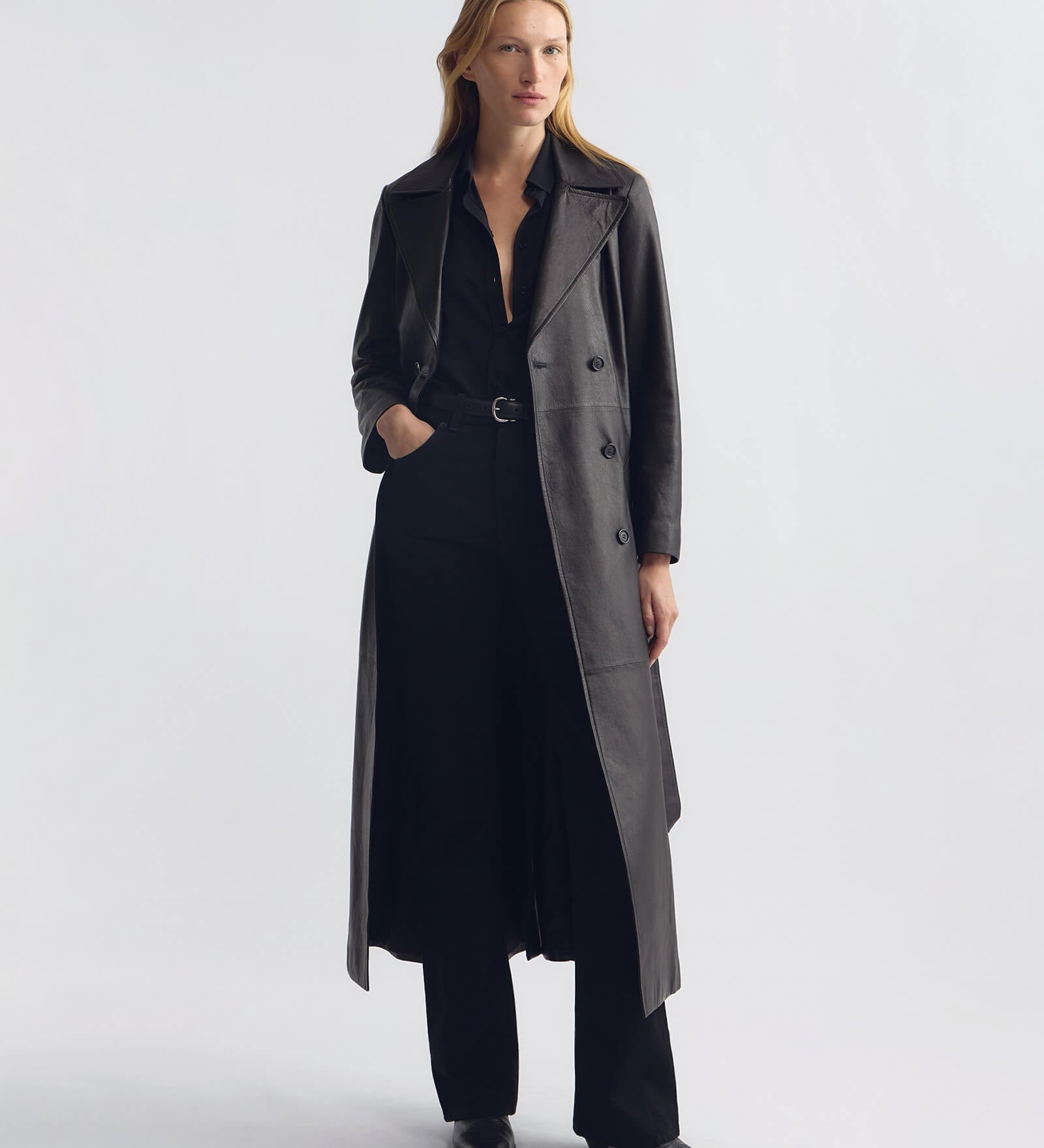 Nili Lotan - ARSENE LEATHER TRENCH COAT