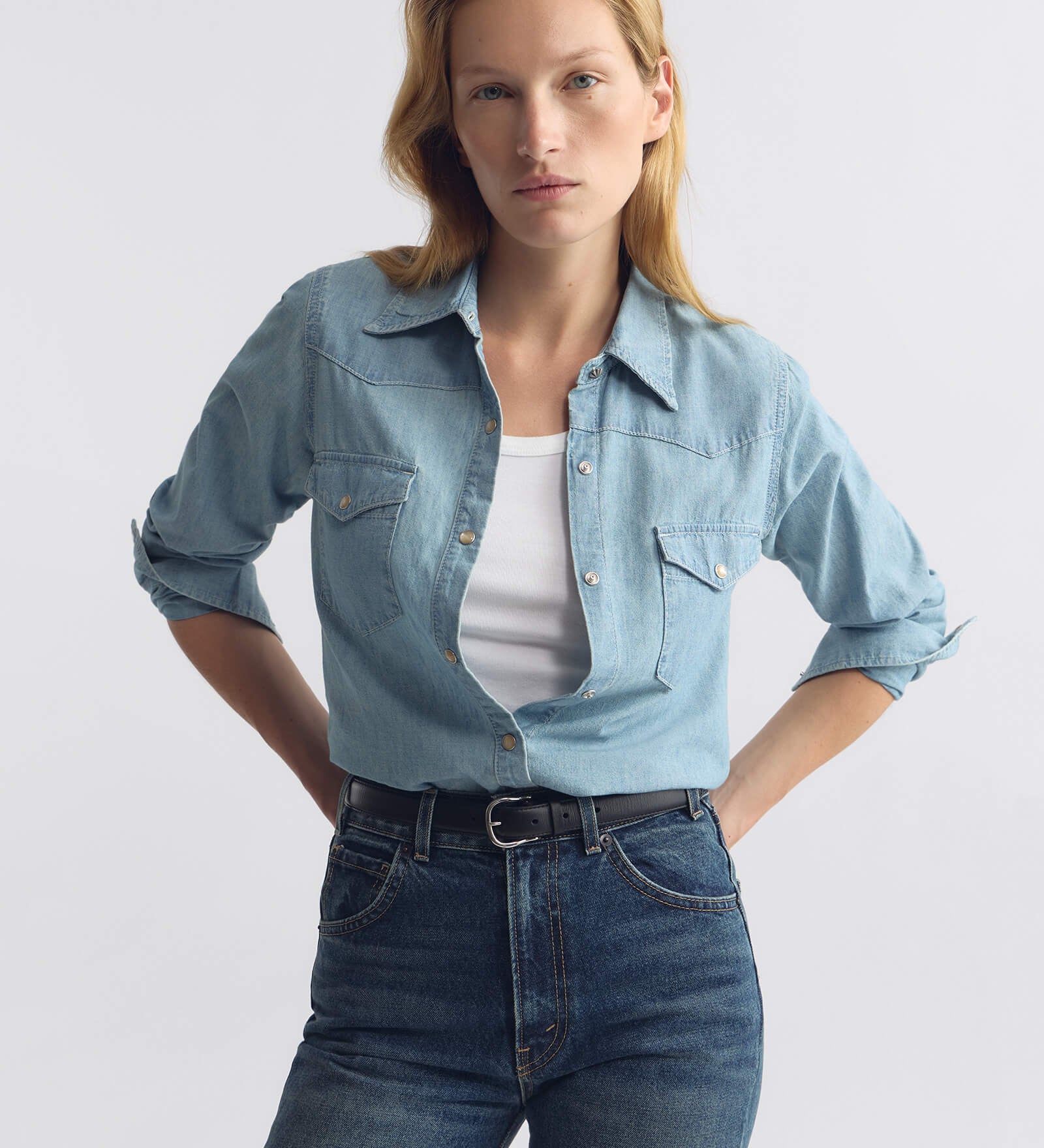 Nili Lotan - TRAVIS CHAMBRAY SHIRT