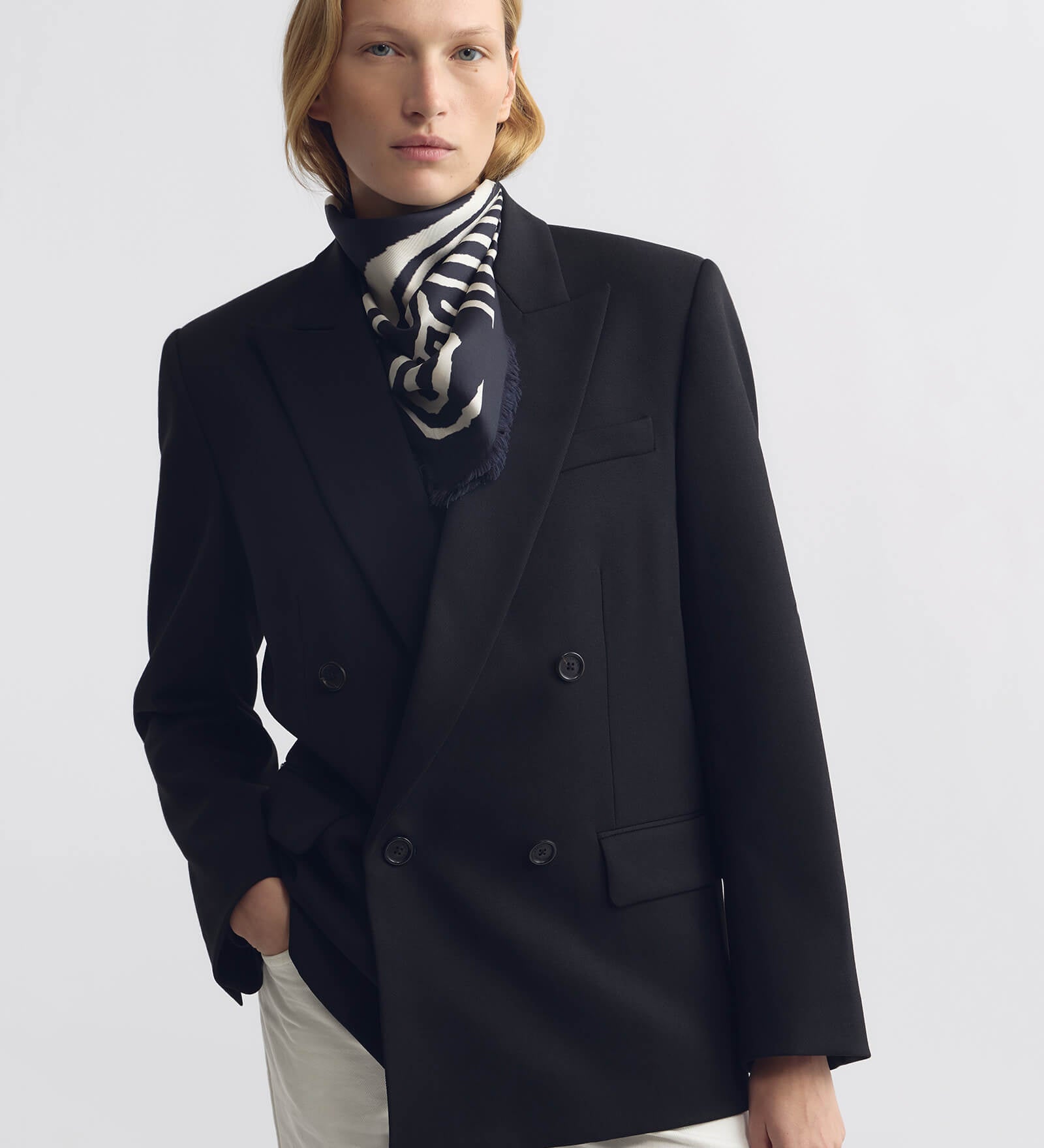 Nili Lotan - ZEBRA SILK TWILL SCARF