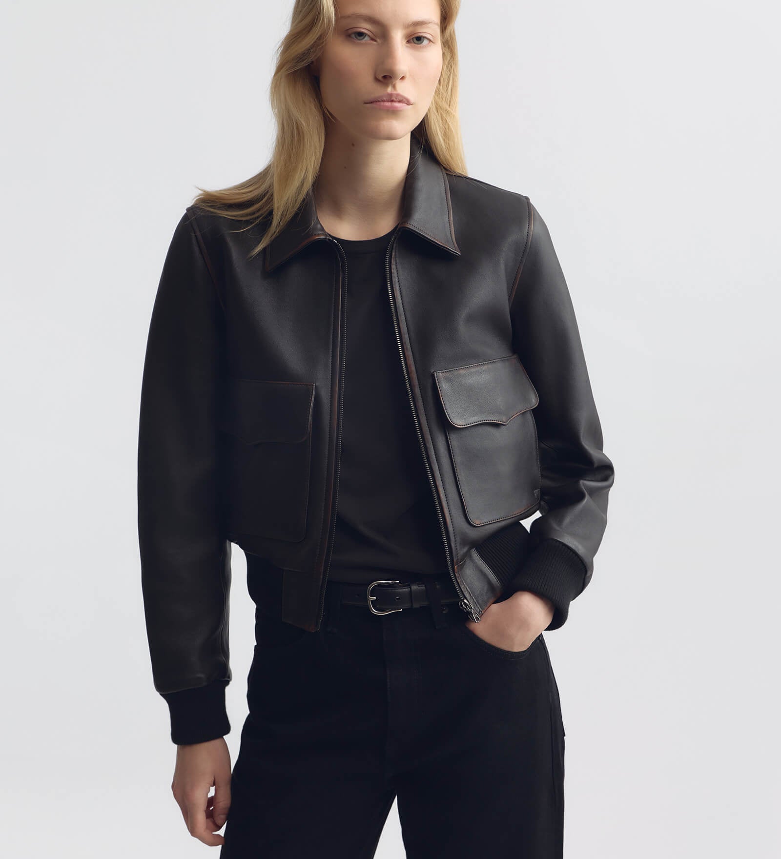 Nili Lotan - REDLEY LEATHER BOMBER JACKET