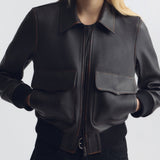 Nili Lotan - REDLEY LEATHER BOMBER JACKET