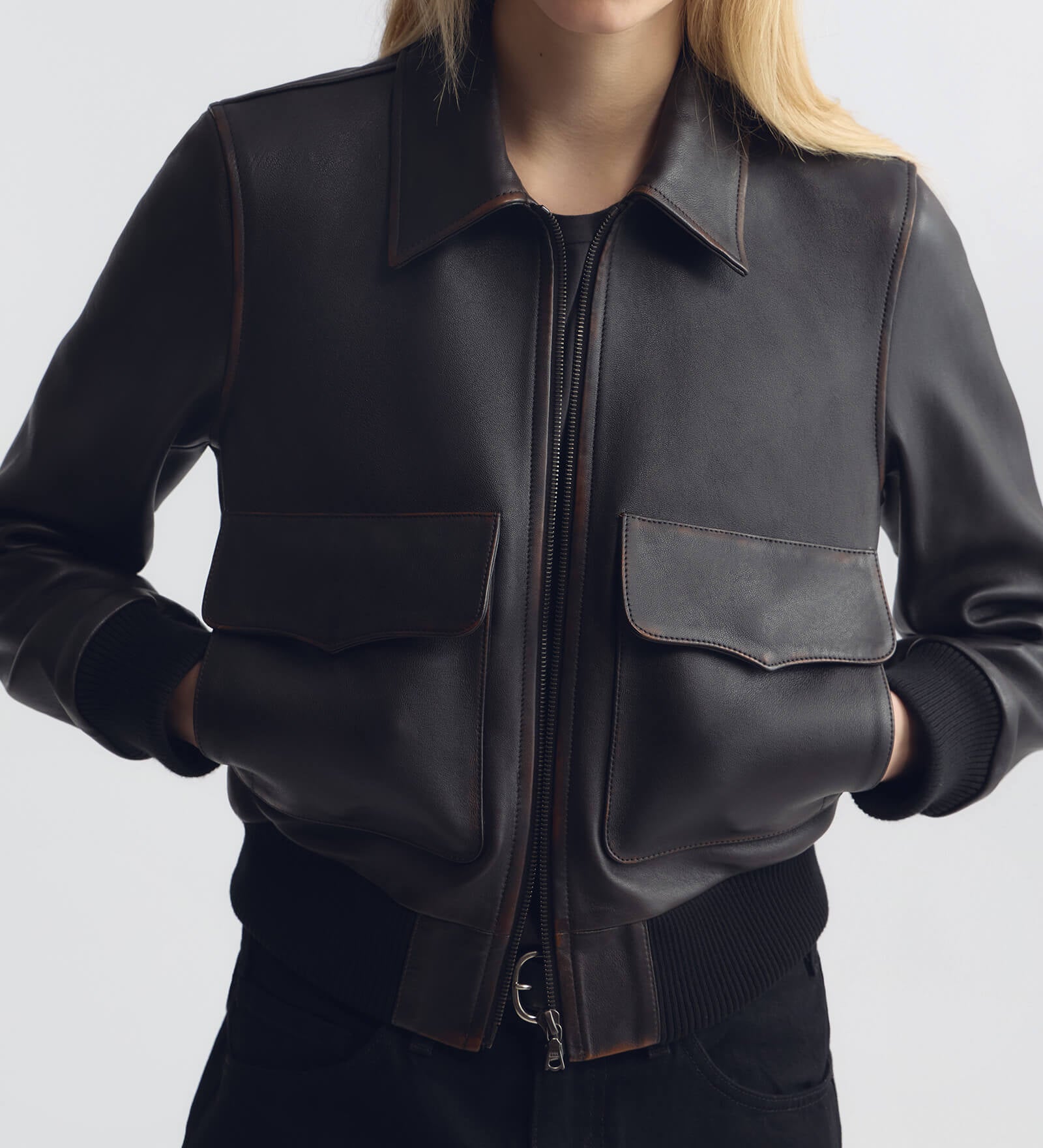 Nili Lotan - REDLEY LEATHER BOMBER JACKET