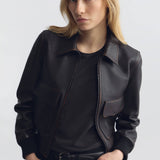 Nili Lotan - REDLEY LEATHER BOMBER JACKET
