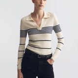 Nili Lotan - LUCILLE STRIPE CASHMERE POLO