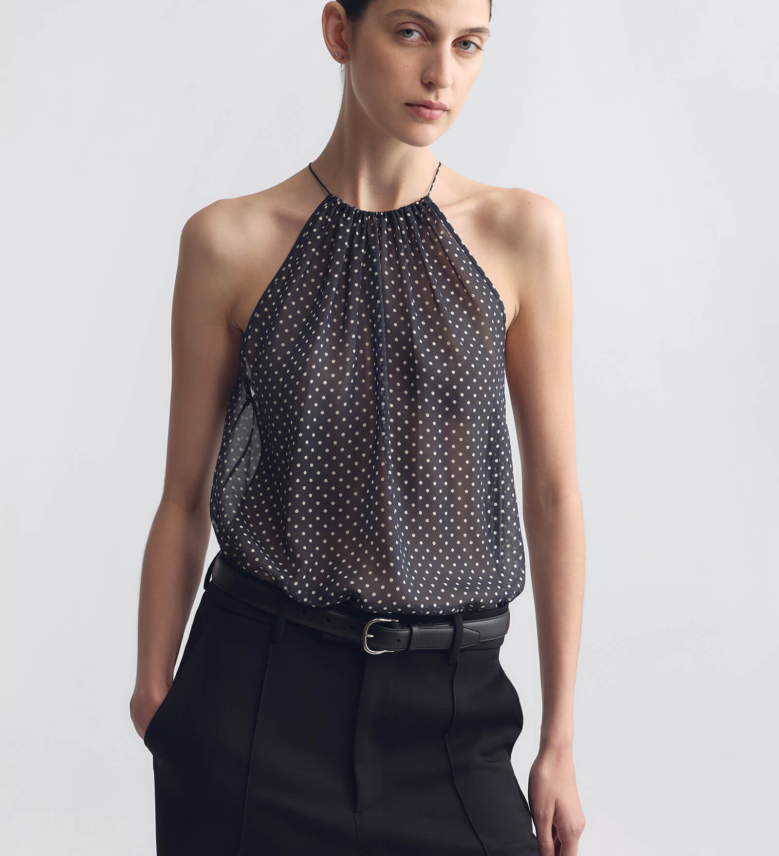Nili Lotan - NIKKI HALTERNECK SILK TOP