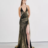 Nili Lotan - GOLD VELVET KATIE GOWN
