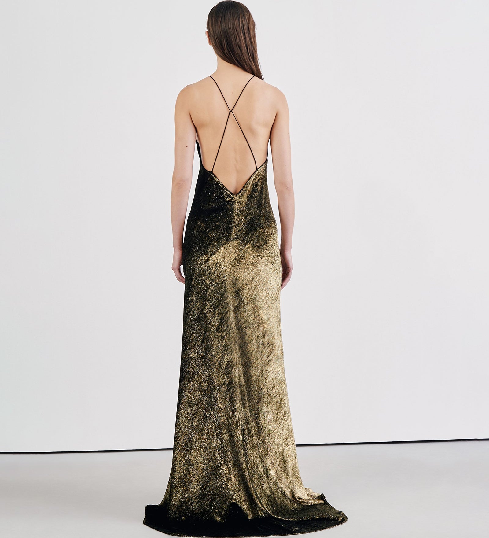 Nili Lotan - GOLD VELVET KATIE GOWN
