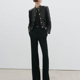 Nili Lotan - HADLEY LEATHER CROPPED JACKET