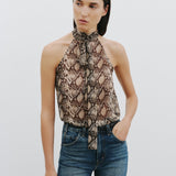 Nili Lotan - ALLA SILK HALTERNECK TOP