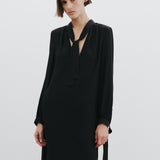 Nili Lotan - VADA TIE NECK SILK DRESS