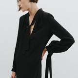 Nili Lotan - VADA TIE NECK SILK DRESS