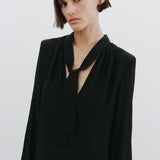 Nili Lotan - VADA TIE NECK SILK DRESS