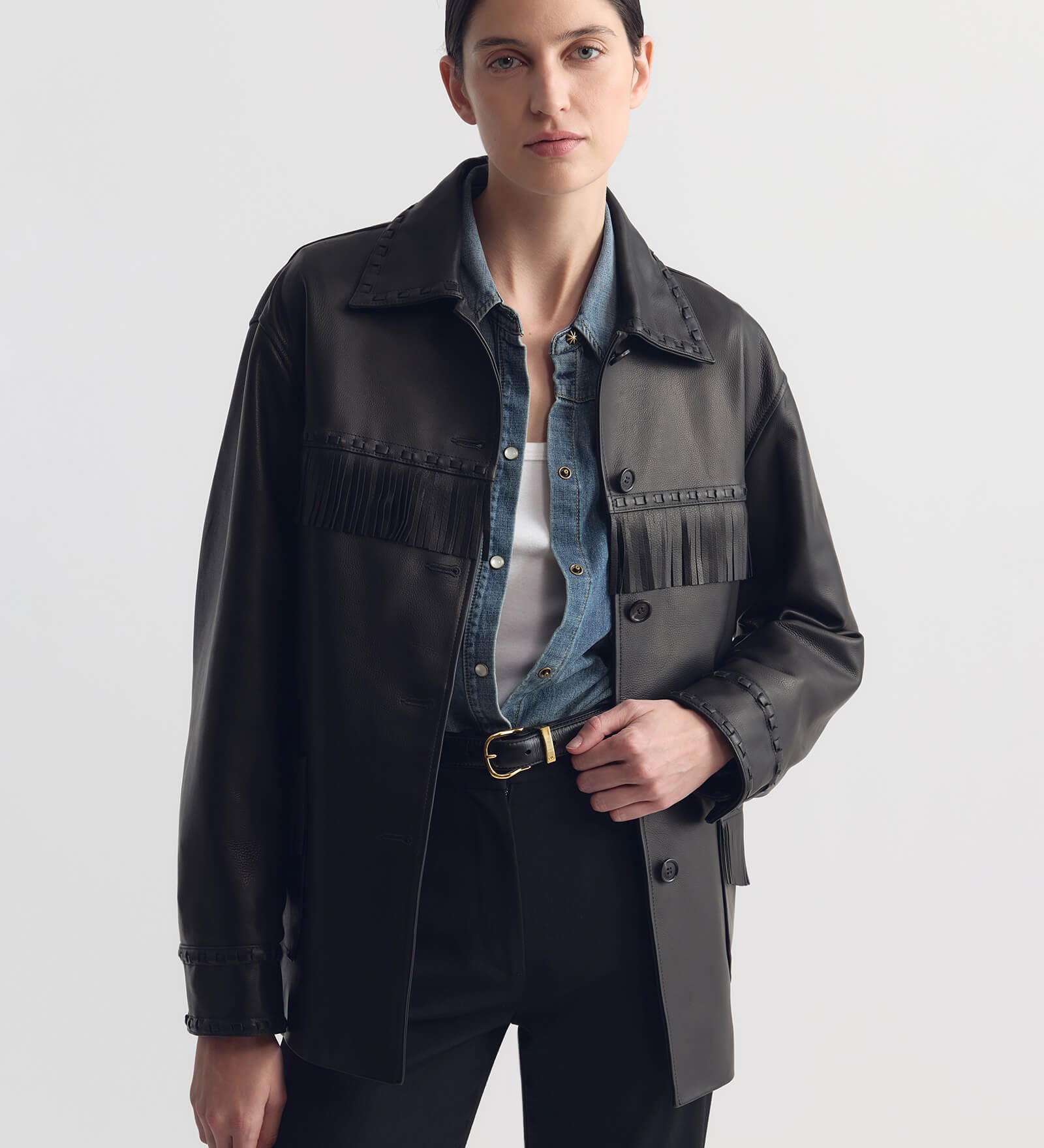 Nili Lotan - GUS FRINGE LEATHER JACKET