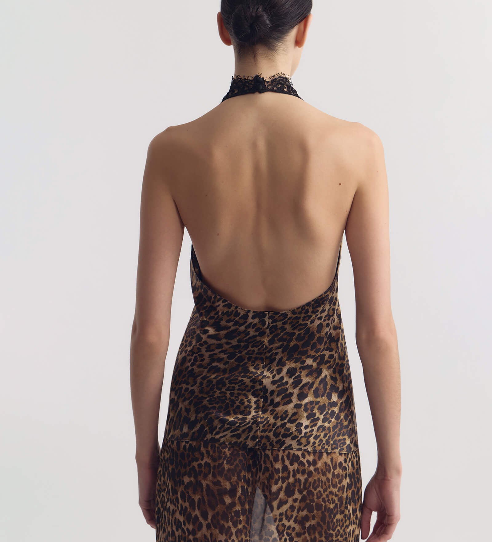 Nili Lotan - TEO LACE HALTERNECK SILK TOP