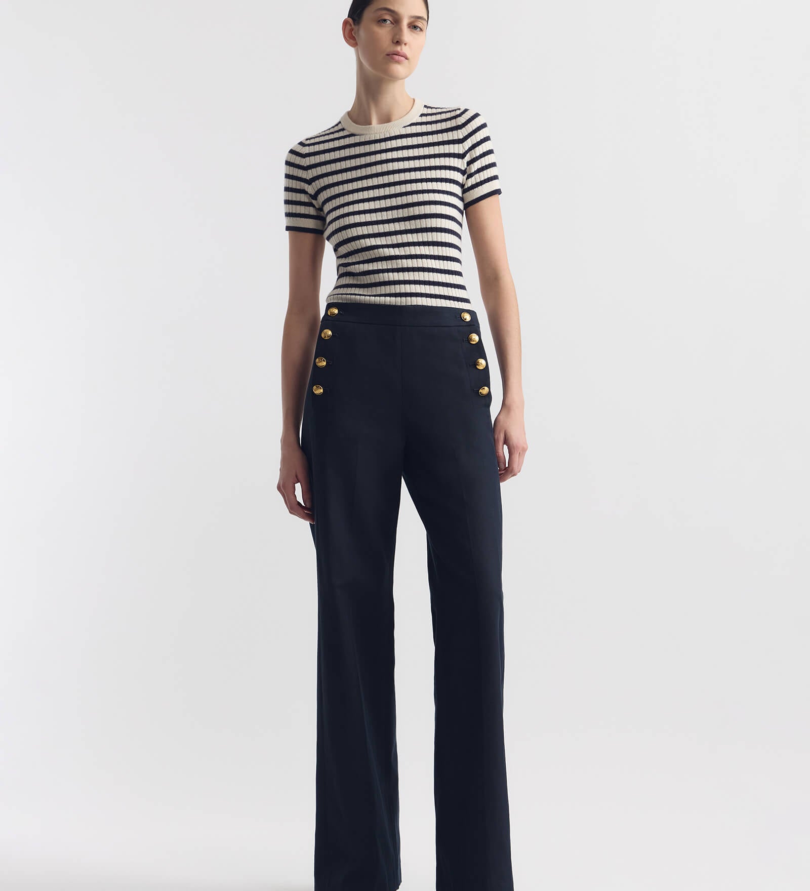Nili Lotan - ALITA STRIPE CASHMERE SWEATER