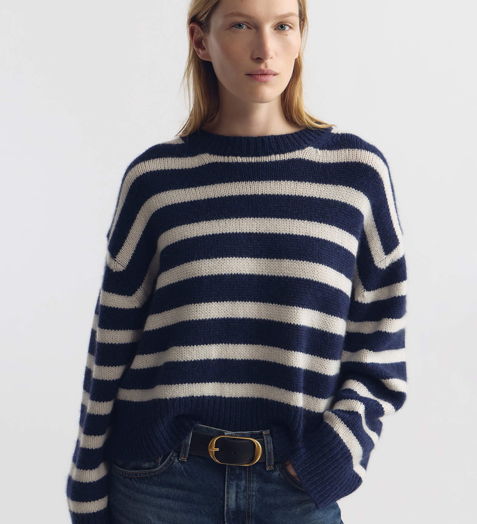 Nili Lotan - ANISA STRIPE CASHMERE SWEATER