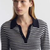 Nili Lotan - PRESCOTT STRIPE CASHMERE POLO