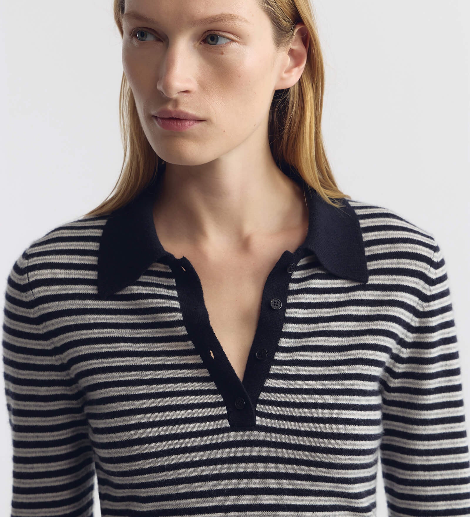 Nili Lotan - PRESCOTT STRIPE CASHMERE POLO