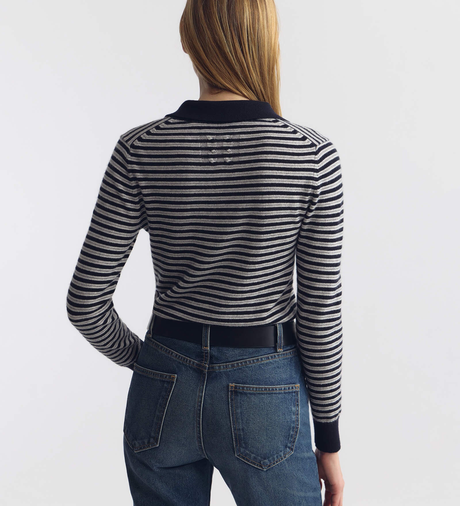 Nili Lotan - PRESCOTT STRIPE CASHMERE POLO