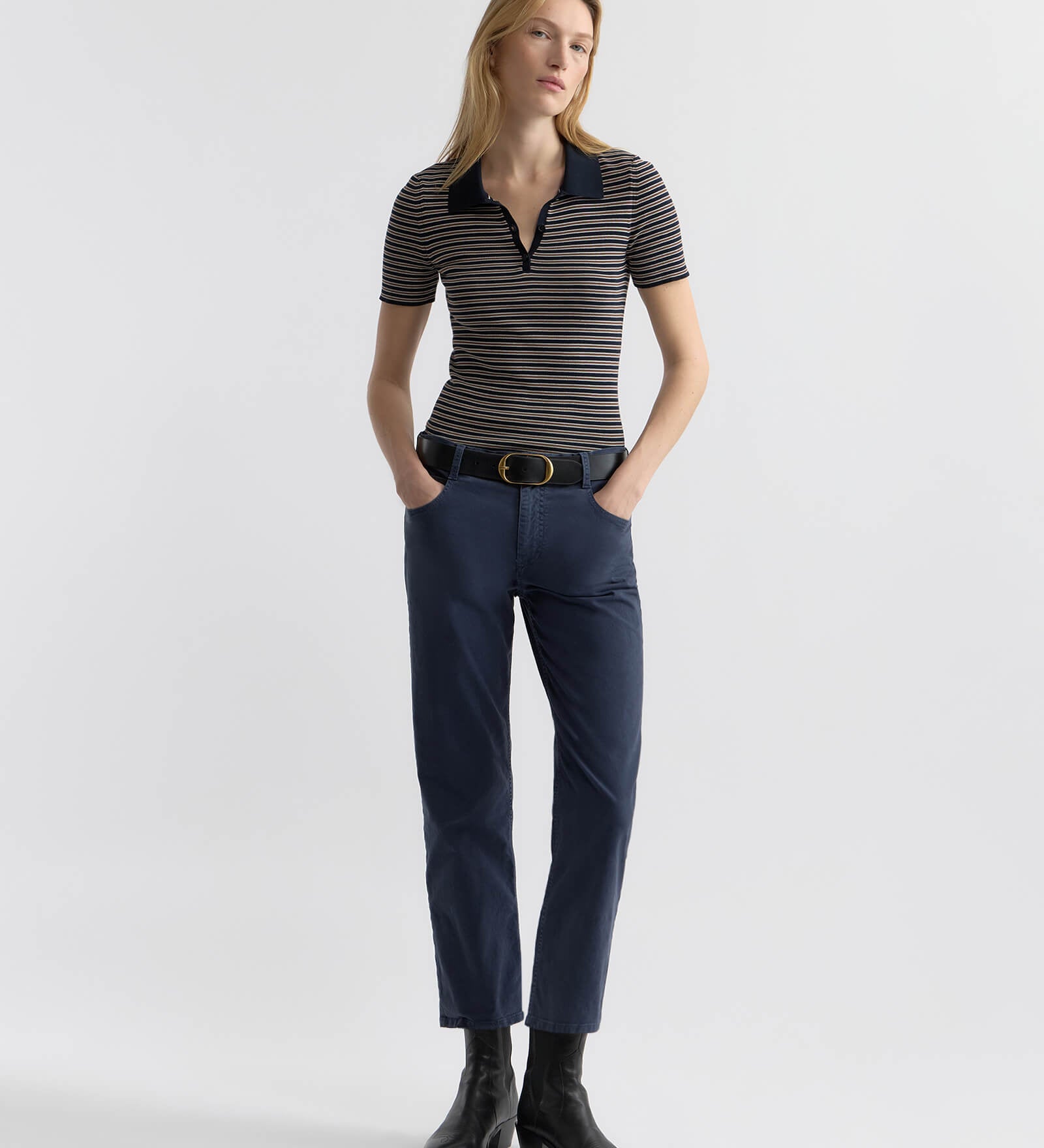 Nili Lotan - GEMMATTA STRIPE POLO