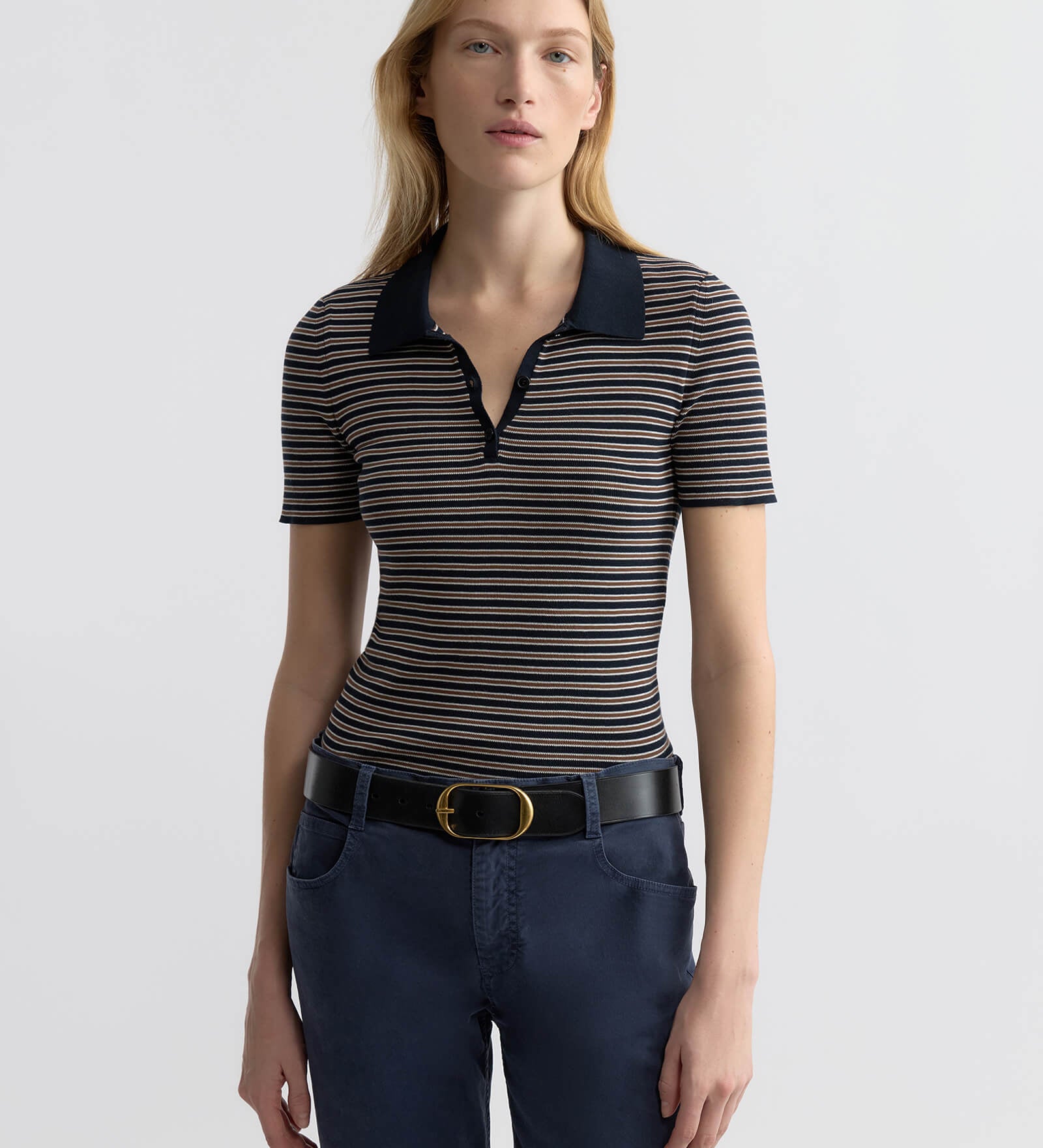 Nili Lotan - GEMMATTA STRIPE POLO
