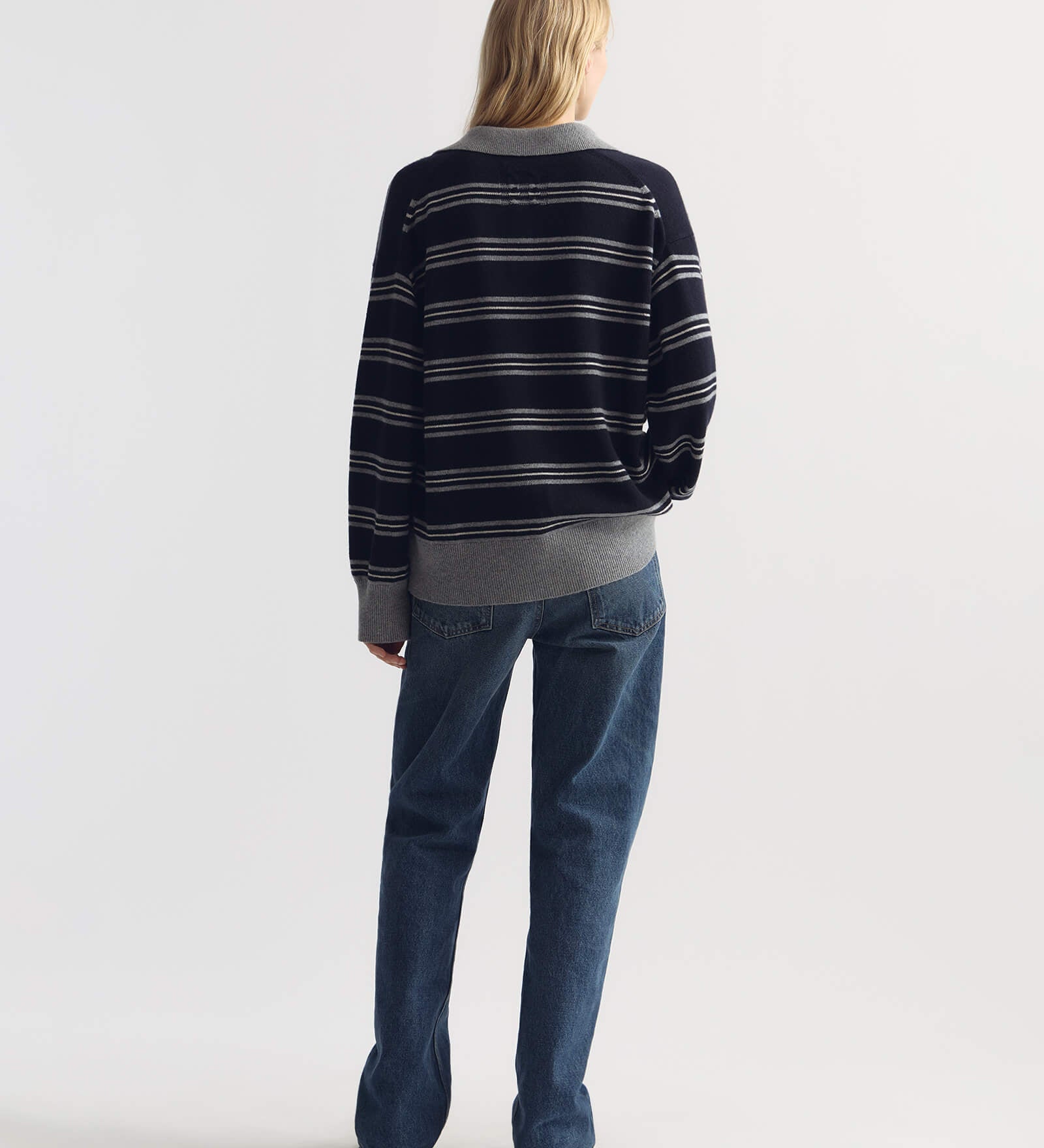 Nili Lotan - GALVEZ STRIPE CASHMERE POLO