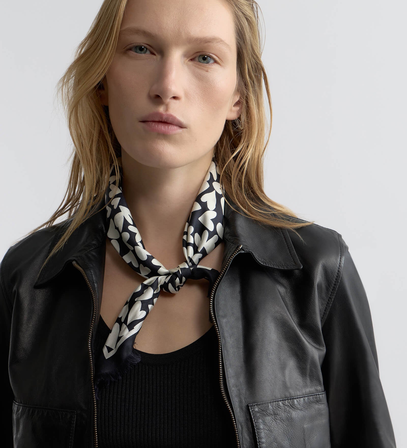 Nili Lotan - HEART SILK TWILL SCARF