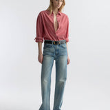 Nili Lotan - YORKE STRIPED COTTON SHIRT