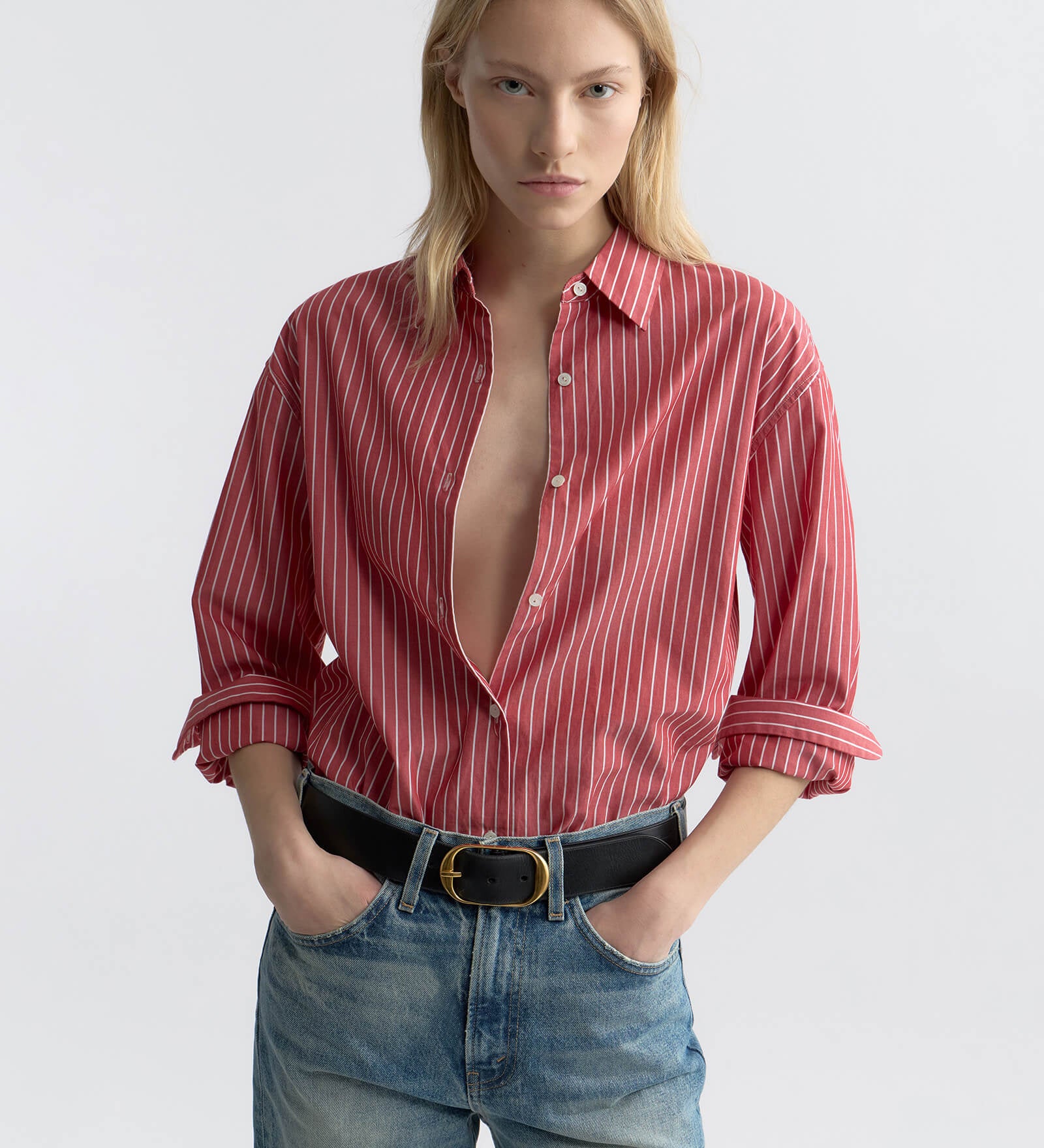 Nili Lotan - YORKE STRIPED COTTON SHIRT