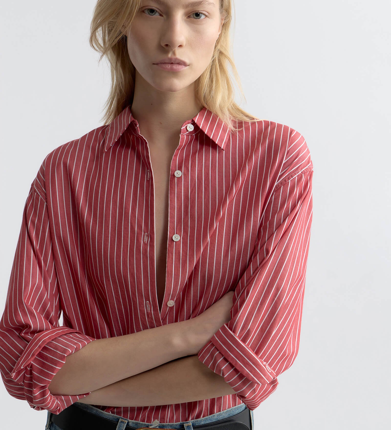 Nili Lotan - YORKE STRIPED COTTON SHIRT