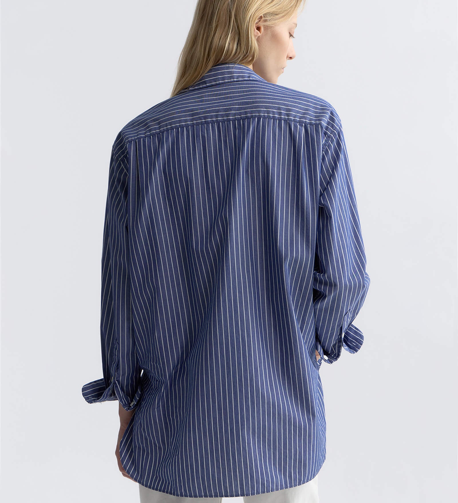 Nili Lotan - YORKE STRIPED COTTON SHIRT
