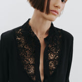 Nili Lotan - ZOLA LACE SILK SHIRT