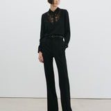 Nili Lotan - ZOLA LACE SILK SHIRT